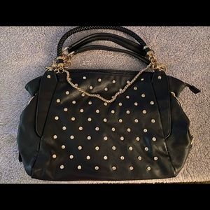 Black rhinestone purse